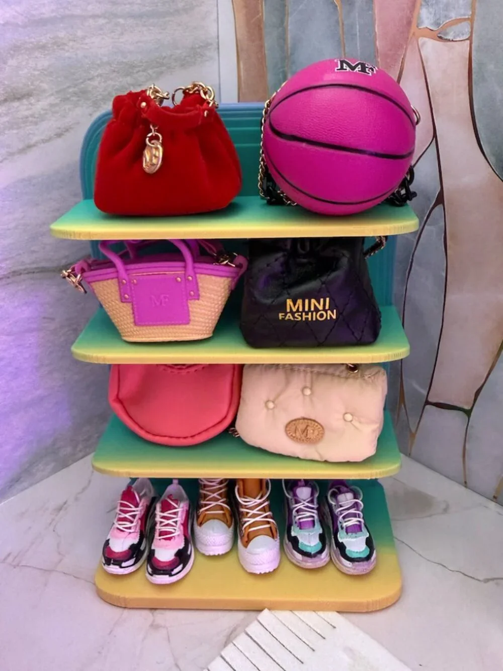 Barbie Closet + Shoe Rack Bundle | Doll Closet Organizer Shelf for Accessories
